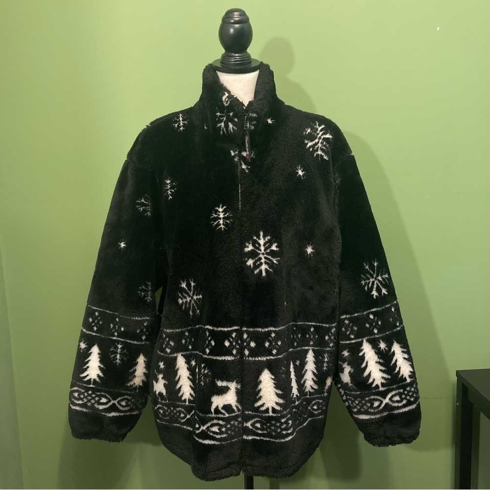 Teddy Jacket Black and White